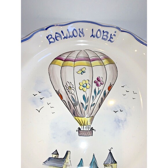 Roger Colas Clamecy French Faïence Balloon Plate 1983 - Picture 3 of 6